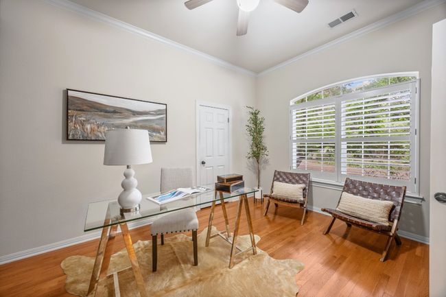 Located at the front of the home, the study features engineered hardwood floors and a large closet—perfect for a home office or library. | Image 20