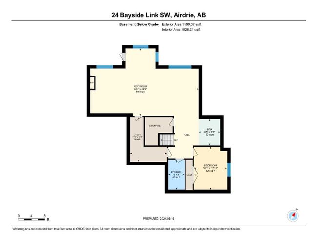 24 Bayside Link Sw, Home with 4 bedrooms, 3 bathrooms and 5 parking in Airdrie AB | Image 50