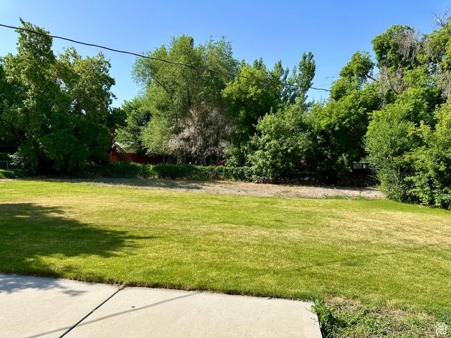 View of grassy yard, mature trees and ample garden space | Image 22