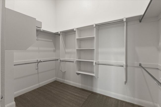 Spacious closet featuring dark carpet | Image 28