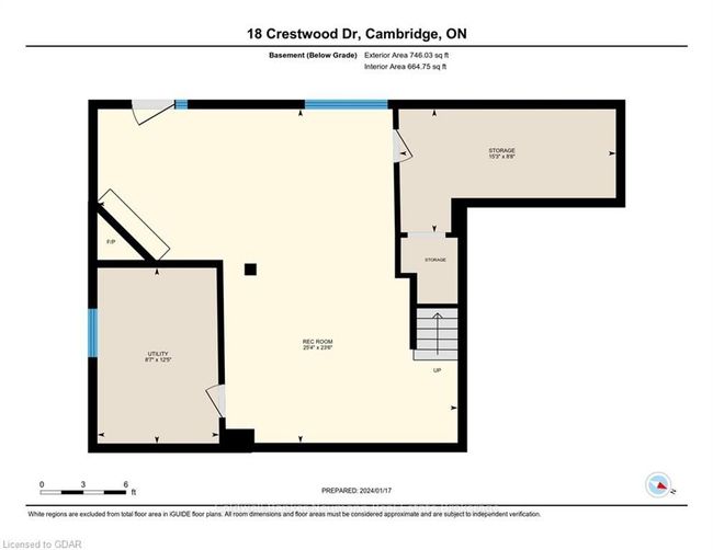 18 Crestwood Dr, House other with 3 bedrooms, 2 bathrooms and 4 parking in Cambridge ON | Image 44