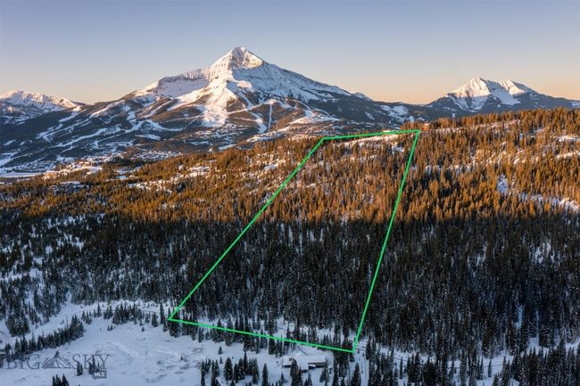 Approximate property boundaries with home at the top, with Lone and Fan Mountains in the distance. See Associated Documents for property plat map for actual shape/dimensions of lot. | Image 8