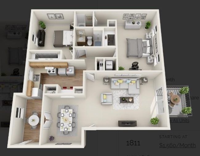 UNIT-1512 - 100 Chattahoochee Cir, Condo with 2 bedrooms, 2 bathrooms and 2 parking in Roswell GA | Image 23