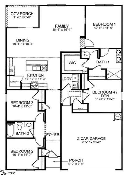 114 Pristine Drive, House other with 4 bedrooms, 2 bathrooms and 2 parking in Greenwood SC | Image 2