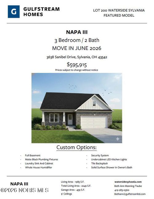 3638 Sanibel Dr, Sylvania, OH, 43560-8642 | Card Image