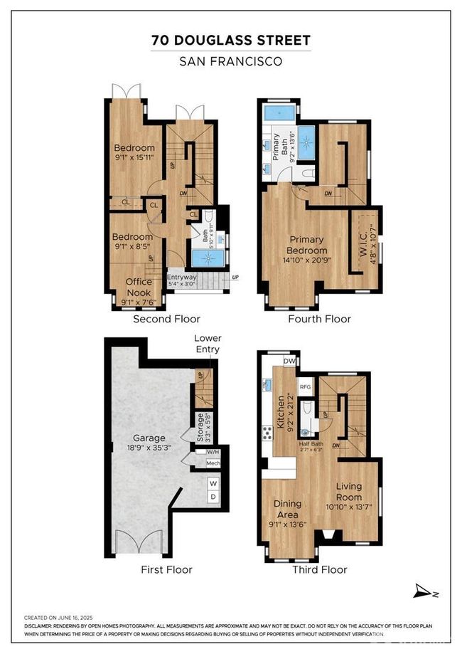 70 Douglass St, House other with 3 bedrooms, 3 bathrooms and 1 parking in San Francisco CA | Image 37
