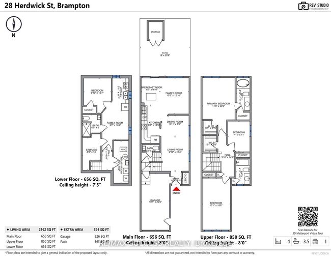 28 Herdwick St, House attached with 4 bedrooms, 4 bathrooms and 4 parking in Brampton ON | Image 48