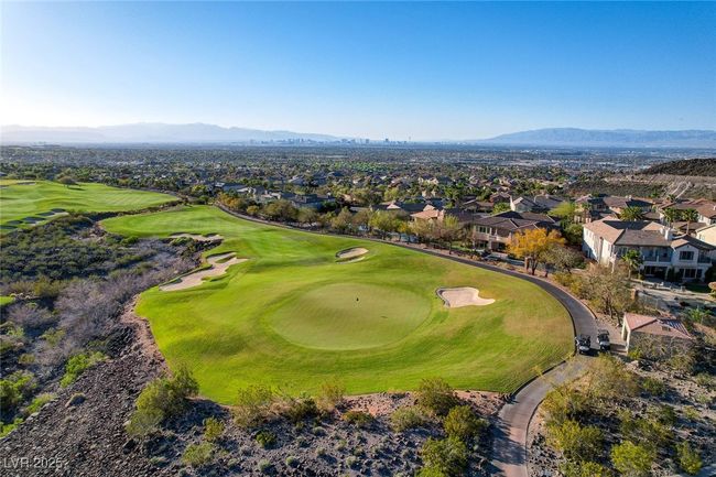Drone / aerial view featuring a residential view, a mountain view, and golf course view | Image 28