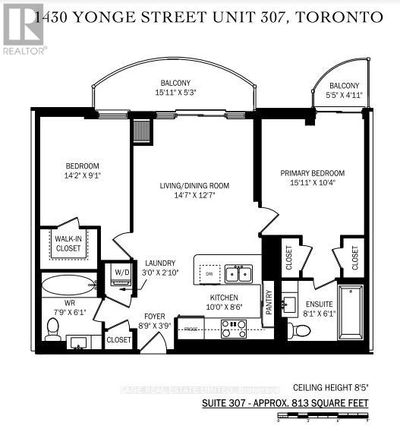 307 - 1430 Yonge St, Condo with 2 bedrooms, 2 bathrooms and 1 parking in Toronto ON | Image 2