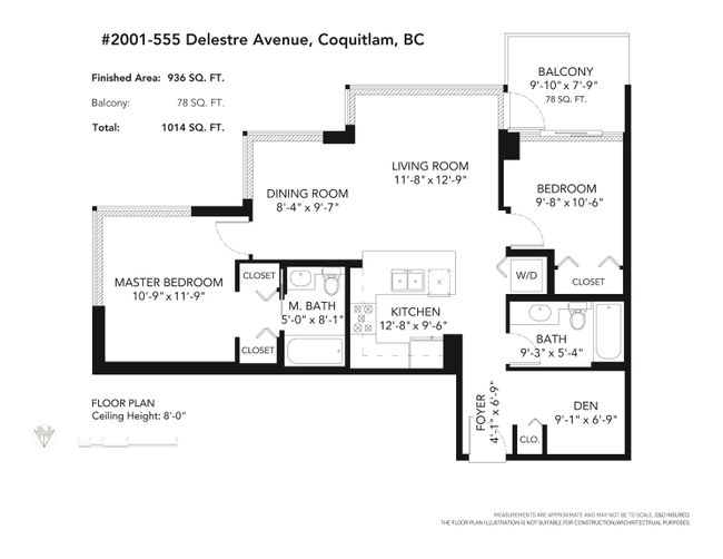 2001 - 555 Delestre Avenue, Condo with 2 bedrooms, 2 bathrooms and 2 parking in Coquitlam BC | Image 32