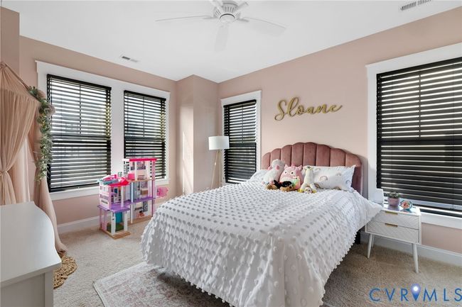 Carpeted bedroom with baseboards and ceiling fan | Image 31