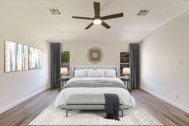 Virtually staged primary bedroom. | Image 5