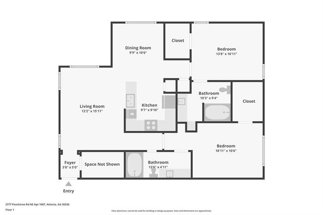 APT-1007 - 3777 Peachtree Rd Ne, Condo with 2 bedrooms, 2 bathrooms and null parking in Brookhaven GA | Image 16