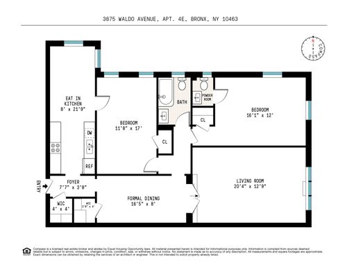 4e-3875 Waldo Ave, Bronx, NY, 10463-2159 | Card Image
