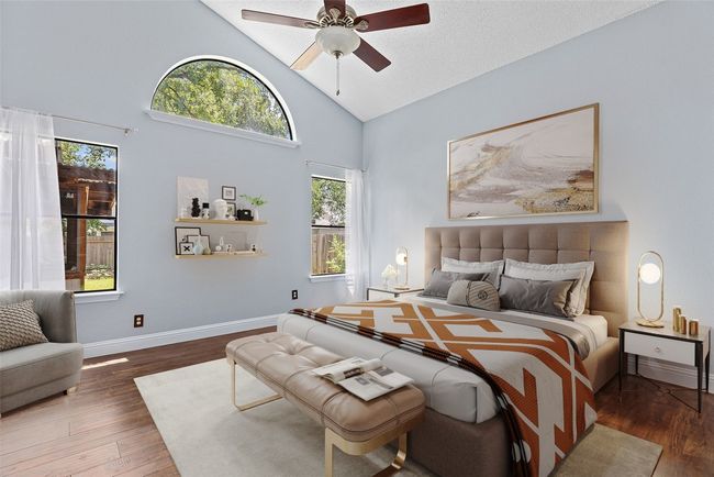 *virtually staged* The Primary Bedroom sits quietly on the first floor, giving it that extra layer of privacy and calm that’s hard to find. | Image 21