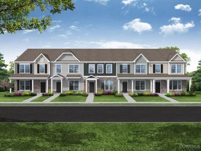 The Edenton is a two-story townhome featuring 3 bedrooms, 2.5 baths, and a FIRST-FLOOR PRIMARY SUITE. | Image 1