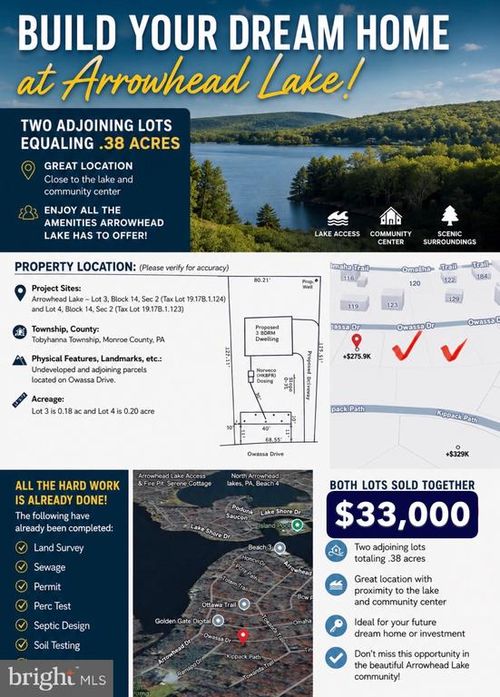 0 &amp; 00 Owassa Drive, POCONO LAKE, PA, 18347 | Card Image