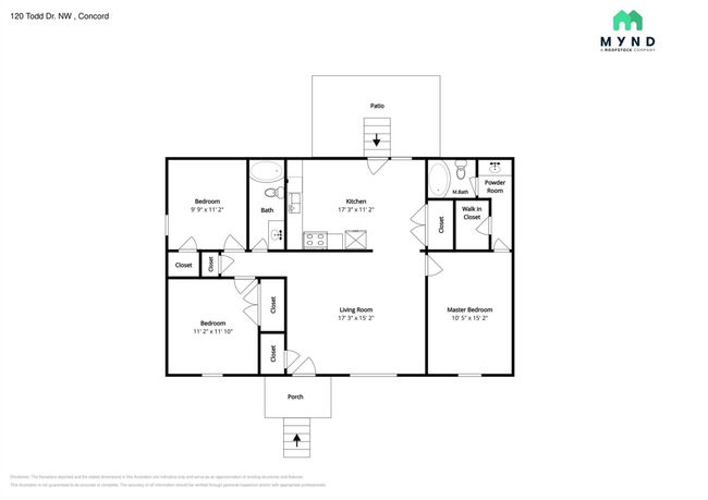 120 Todd Dr Nw, House other with 3 bedrooms, 2 bathrooms and null parking in Concord NC | Image 6
