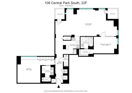 22f-106 Central Park S, New York, NY, 10019 | Card Image