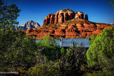 View looking North over the home from the National Forest | Image 3