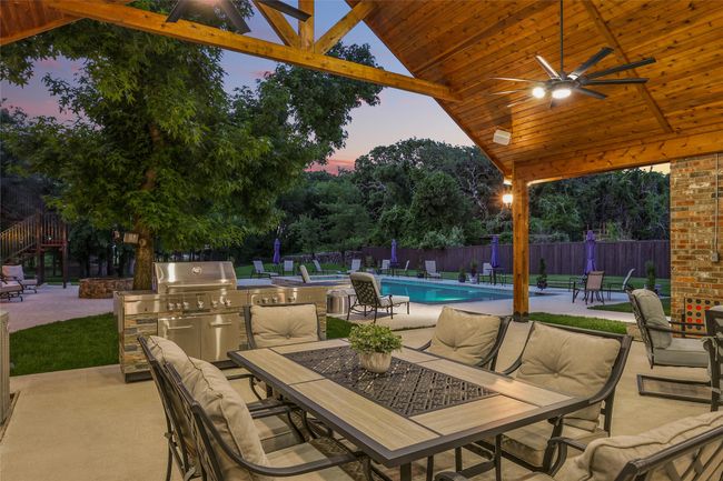 Pavillion at dusk overlooking the resort style lap pool. | Image 29
