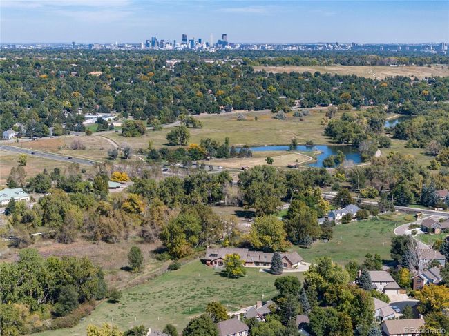 Lot 2 is on the borrom right of the photo, with Bear Creek Greenbelt and Downtown Denver beyond. | Image 2