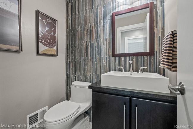 First floor powder room with slate wall treatment | Image 17