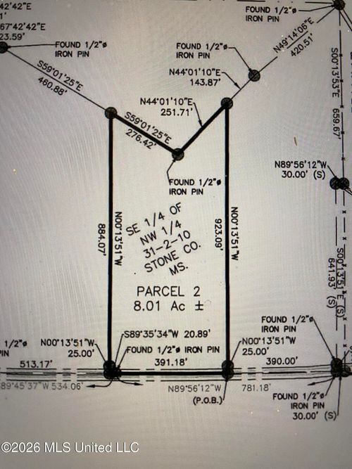 Parcel 2 Cox Road, Wiggins, MS, 39577 | Card Image