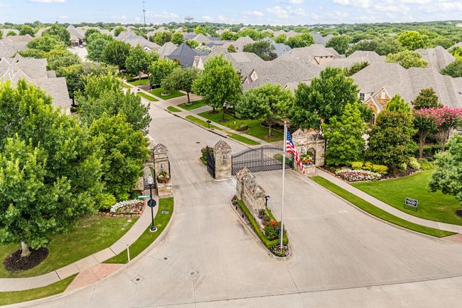 Aerial view of neighborhood gated entrance | Image 38