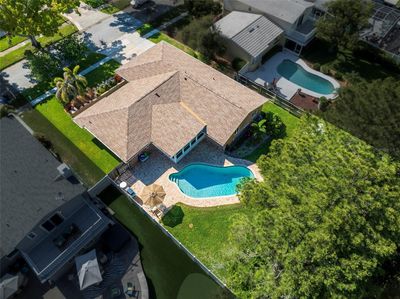 Lovely fenced yard with extensive lawn, and large pool. | Image 2