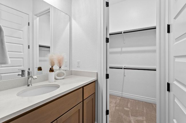 Bathroom featuring vanity and a spacious closet | Image 26