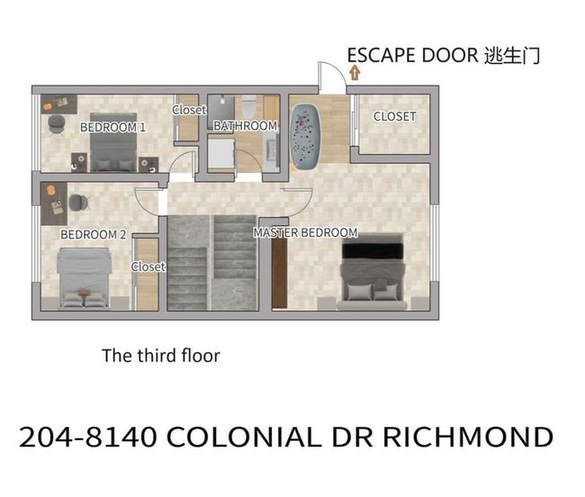 204 - 8140 Colonial Drive, Townhouse with 3 bedrooms, 1 bathrooms and 1 parking in Richmond BC | Image 19