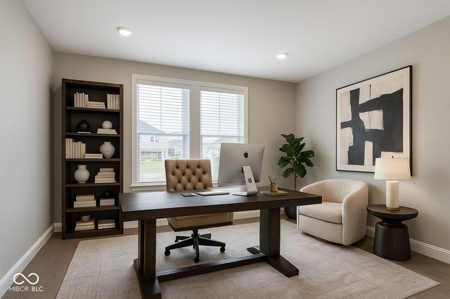 What a great space for a guest suite or home office! Located on the main floor, the office is flexible in its functionality! Virtually Staged | Image 9