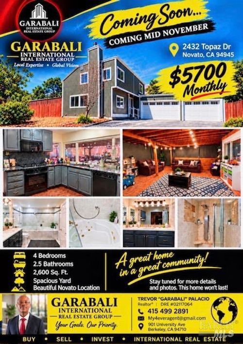 2432 Topaz Drive, Novato, CA, 94945 | Card Image