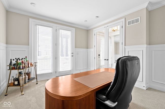 1st floor study with french doors and access to a private patio | Image 39