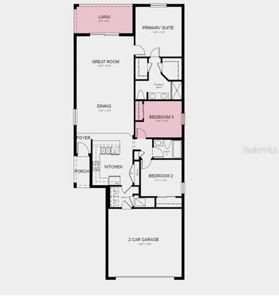 Structural options added include: Covered lanai, and bedroom 3 in place of flex room. | Image 2