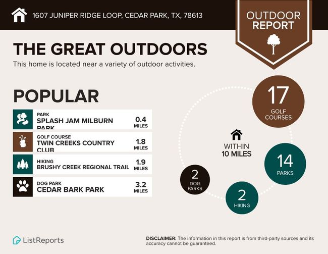 1607 Juniper Ridge Loop, House other with 4 bedrooms, 3 bathrooms and 4 parking in Cedar Park TX | Image 40