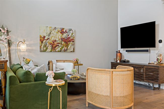 Living room with hardwood / wood-style flooring | Image 6
