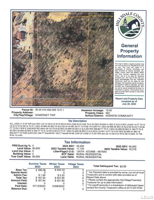 VL E Chicago Highway, Somerset Township, MI, 49282 | Card Image