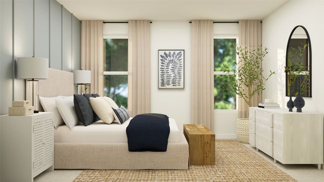 Bedroom featuring light colored carpet | Image 18