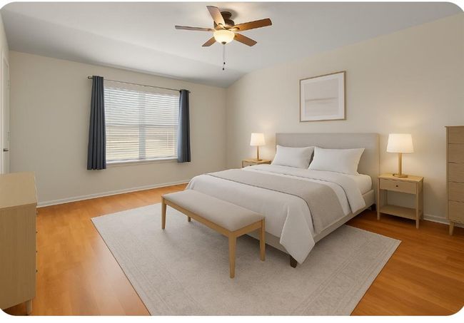 Primary bedroom ( staged) this room will fit over size furniture | Image 8