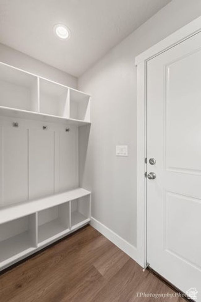 Mudroom featuring baseboards, wood finished floors, and recessed lighting | Image 8