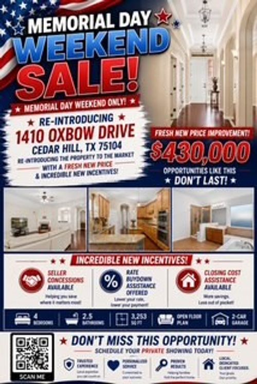 1410 Oxbow Dr, Cedar Hill, TX, 75104-4006 | Card Image
