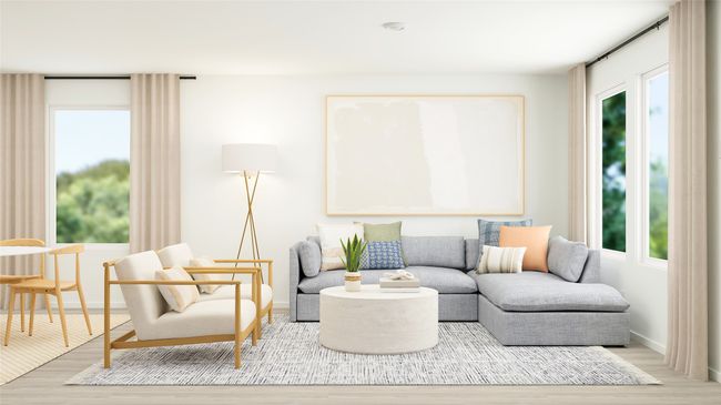 Living room with healthy amount of natural light and wood finished floors | Image 8