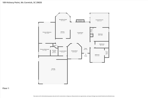 109 Hickory Pt, Mc Cormick, SC, 29835-3342 | Card Image