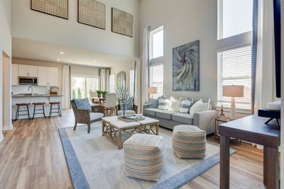 2 story high vaulted ceiling in family room makes for a grand feel | Image 1