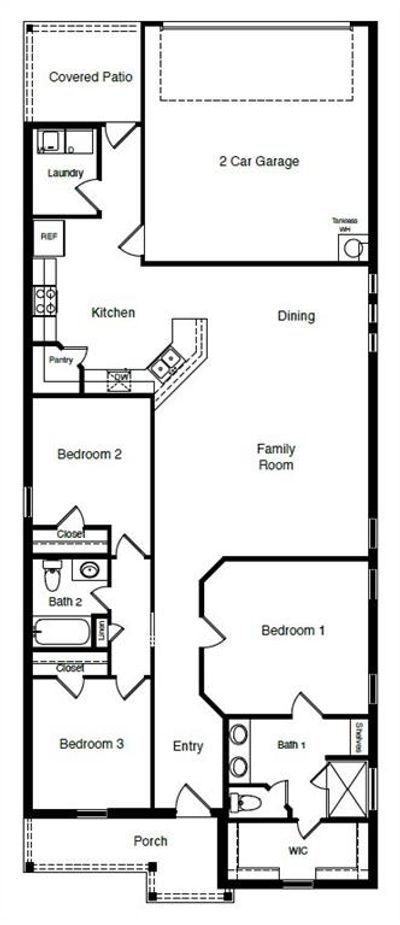 D.R. Horton's Laurel floorplan - All Home and community information, including pricing, included features, terms, availability and amenities, are subject to change at any time without notice or obligation. All Drawings, pictures, photographs, video, square footages, floor plans, elevations, features, colors and sizes are approximate for illustration purposes only and will vary from the homes as built. | Image 2