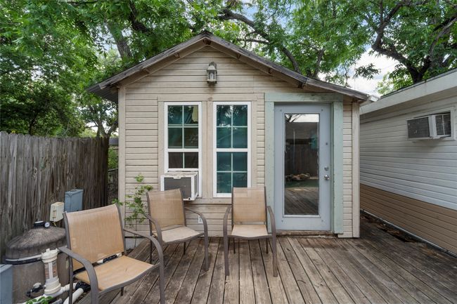 Deck with cooling unit and an outbuilding | Image 26