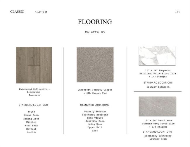 Classic Look Palette 5: Flooring Selection Sheet (*Artist rendering used for illustration purposes only.) | Image 19