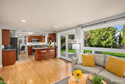 Gorgeous family room with updated chef's kitchen and peninsula with eating bar | Image 3